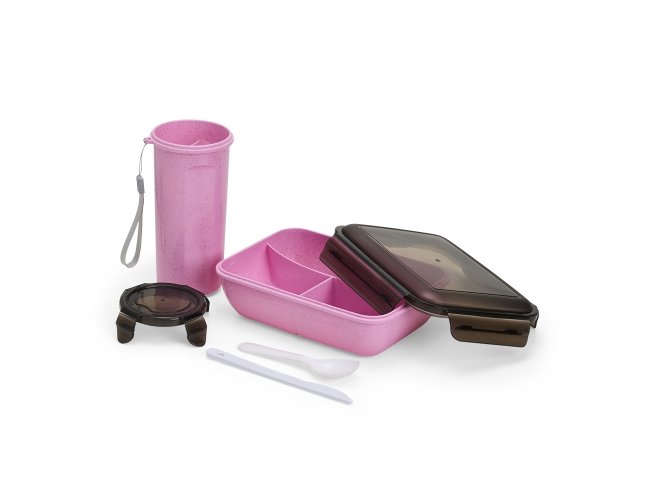 Kit Copo e Marmita Fibra de Bambu