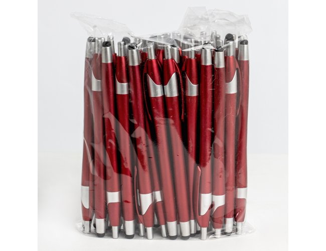 Pacote com Caneta Plástica Touch