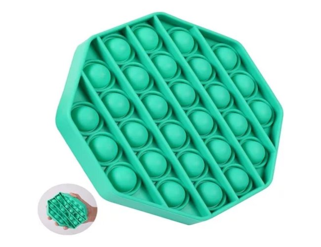 Fidget Pop It Toys - Bolhas Anti-Stress - Verde Octagono