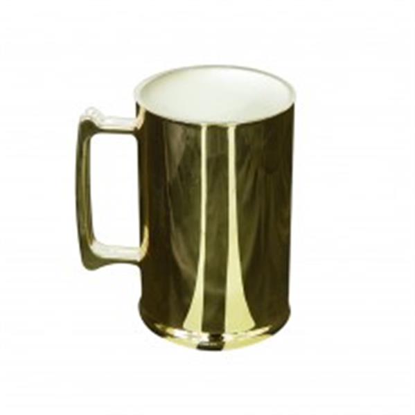 Caneca de chopp metalizada dourada