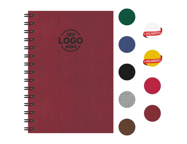Caderno Wire-o Capa Linho
