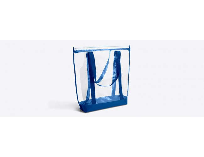 SACOLA TRANSPARENTE EM PVC / NYLON 600 - AZUL