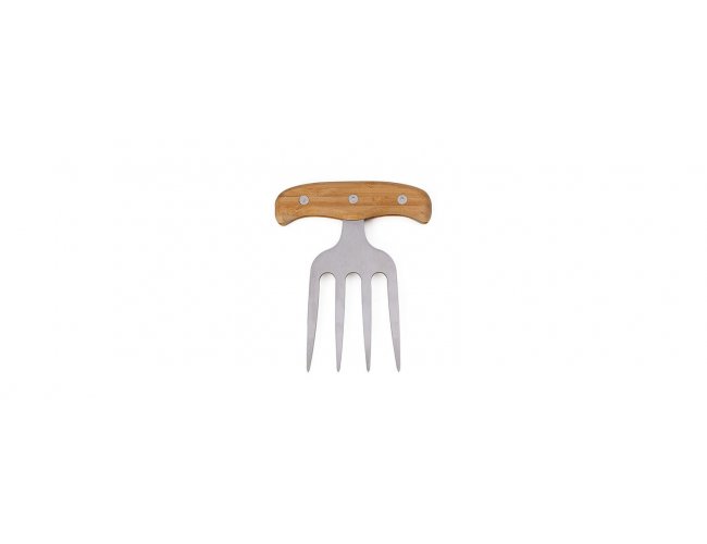 GARFO COM 4 DENTES EM BAMBU - INOX - 11X14,8CM