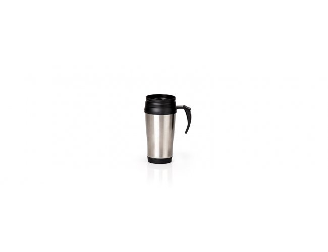 CANECA REVESTIDA EM AO INOX - 400 ML - PRETA