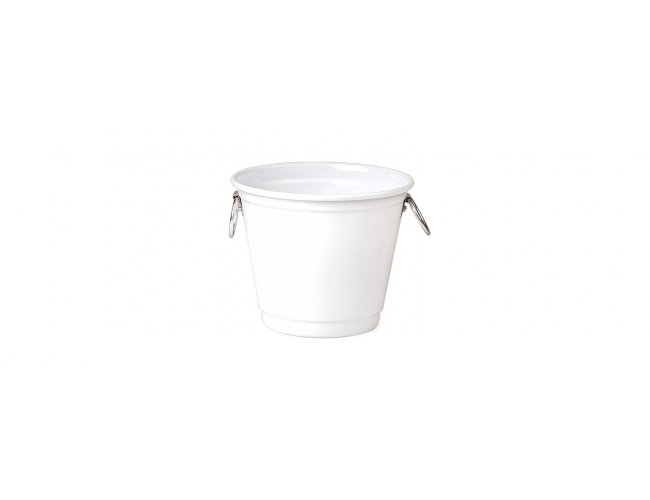 BALDE PARA GELO COM ARGOLAS - BRANCO - 3L