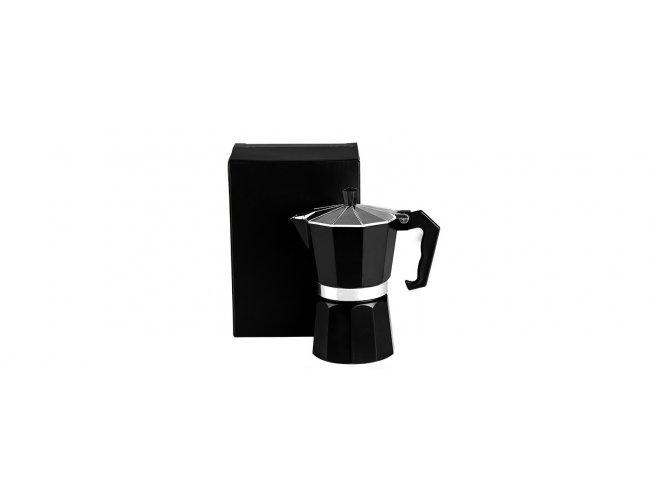 CAFETEIRA ITALIANA EM ALUMNIO - PRETA - 250ML