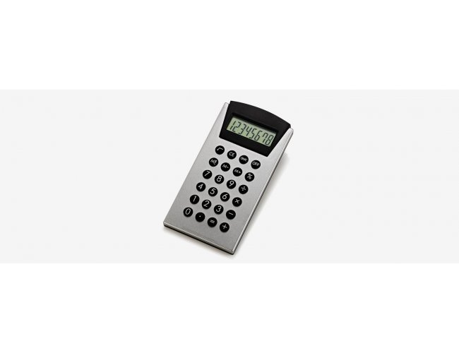 CALCULADORA PRATA E PRETA - 8 DIGITOS