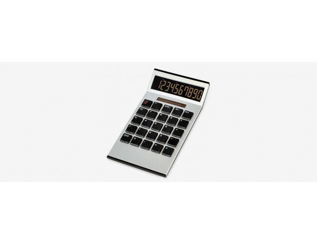 CALCULADORA SOLAR PRATA E PRETA - 10 DIGITOS