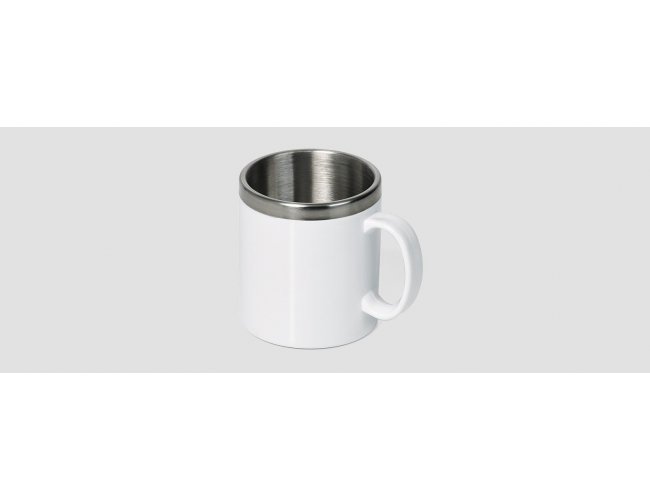 CANECA EM AO INOX/POLIESTIRENO - 300 ML