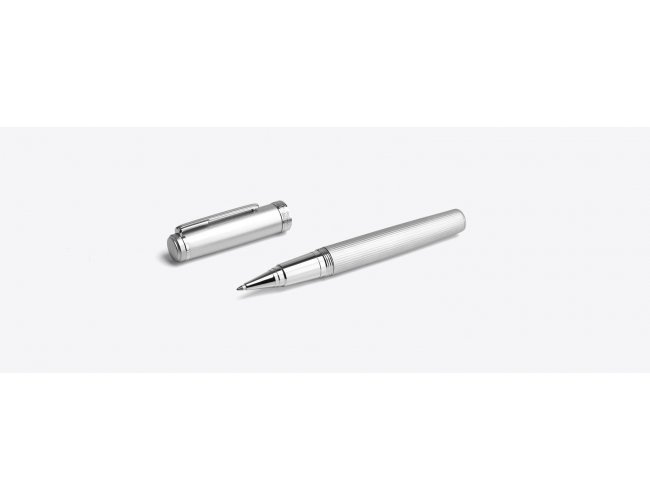 CANETA ROLLER EM METAL COM TAMPA ROSQUEVEL
