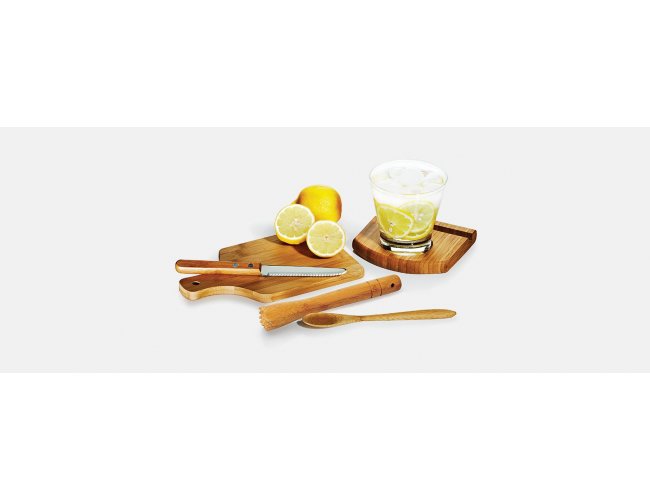 KIT PARA CAIPIRINHA EM BAMBU IBIZA - 0,35 L - 6 PS