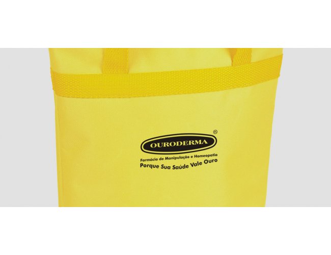 SACOLA TRMICA EM NYLON 600 - AMARELA - 5L - 20,5X8X27CM