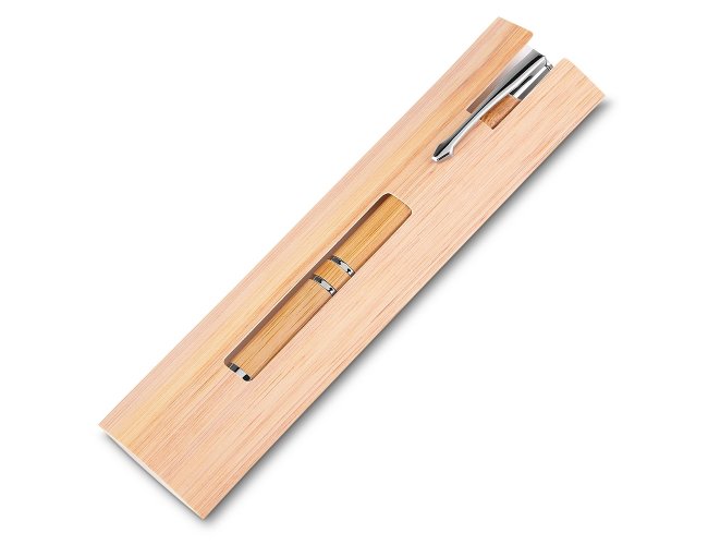 Caneta Ecolgica de Bambu com Estojo