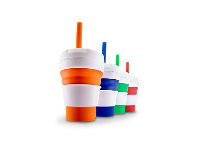 Copo Retrtil 355ml com Canudo